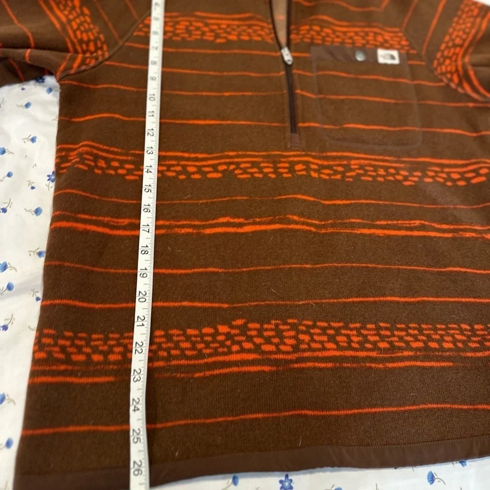 North Face Men’s Medium Gordon Lyons Shacket Jacket Aztec Geo Print Orange Brown